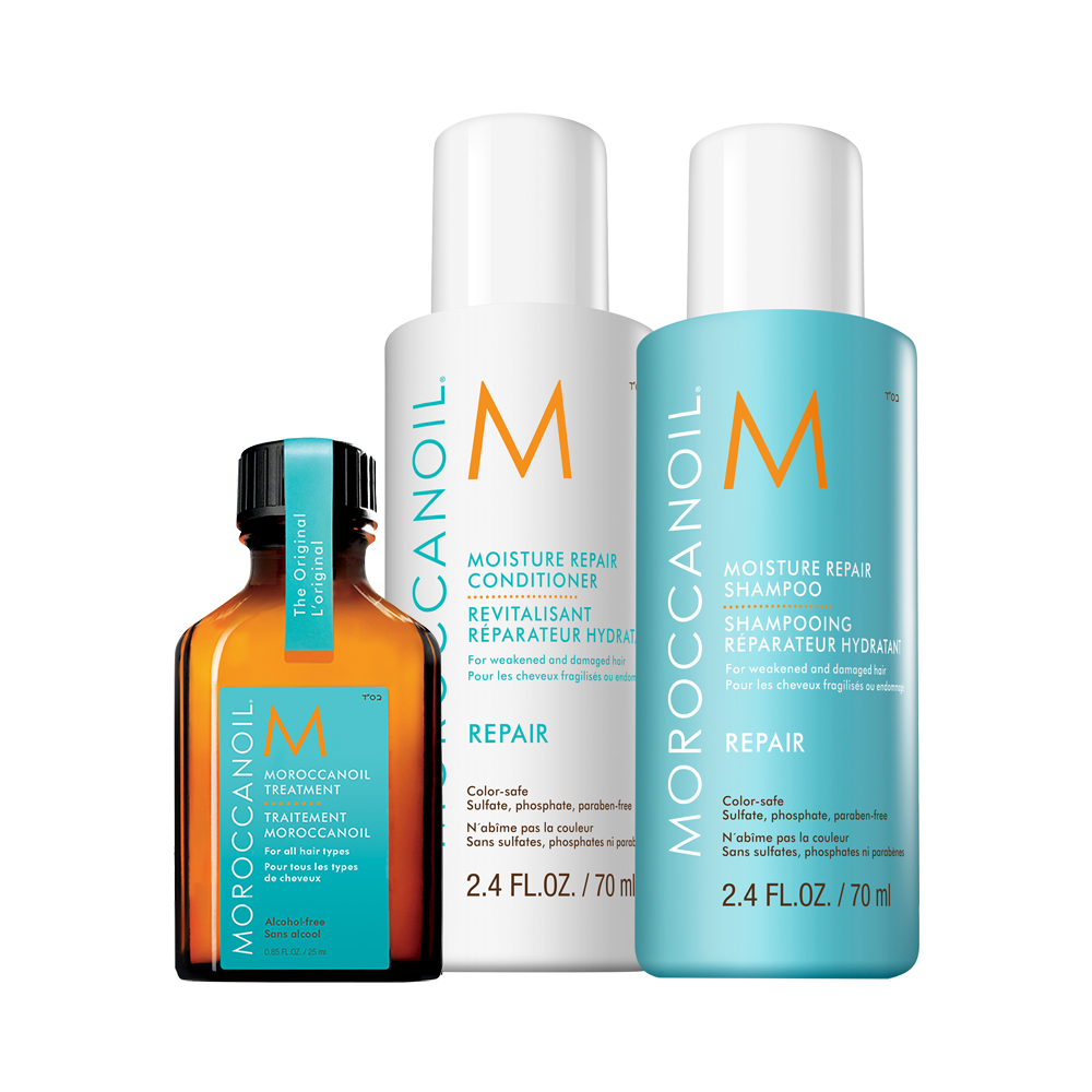 Moroccanoil Hair Repair + Moisture Trio