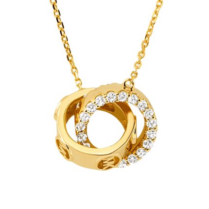 Michael Kors Women's 14K Gold-Plated Sterling Silver Logo Starter Necklace