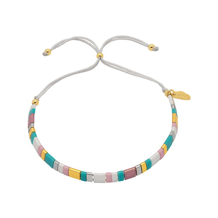 Estella Bartlett Pastel Tila Beads Slider Bracelet