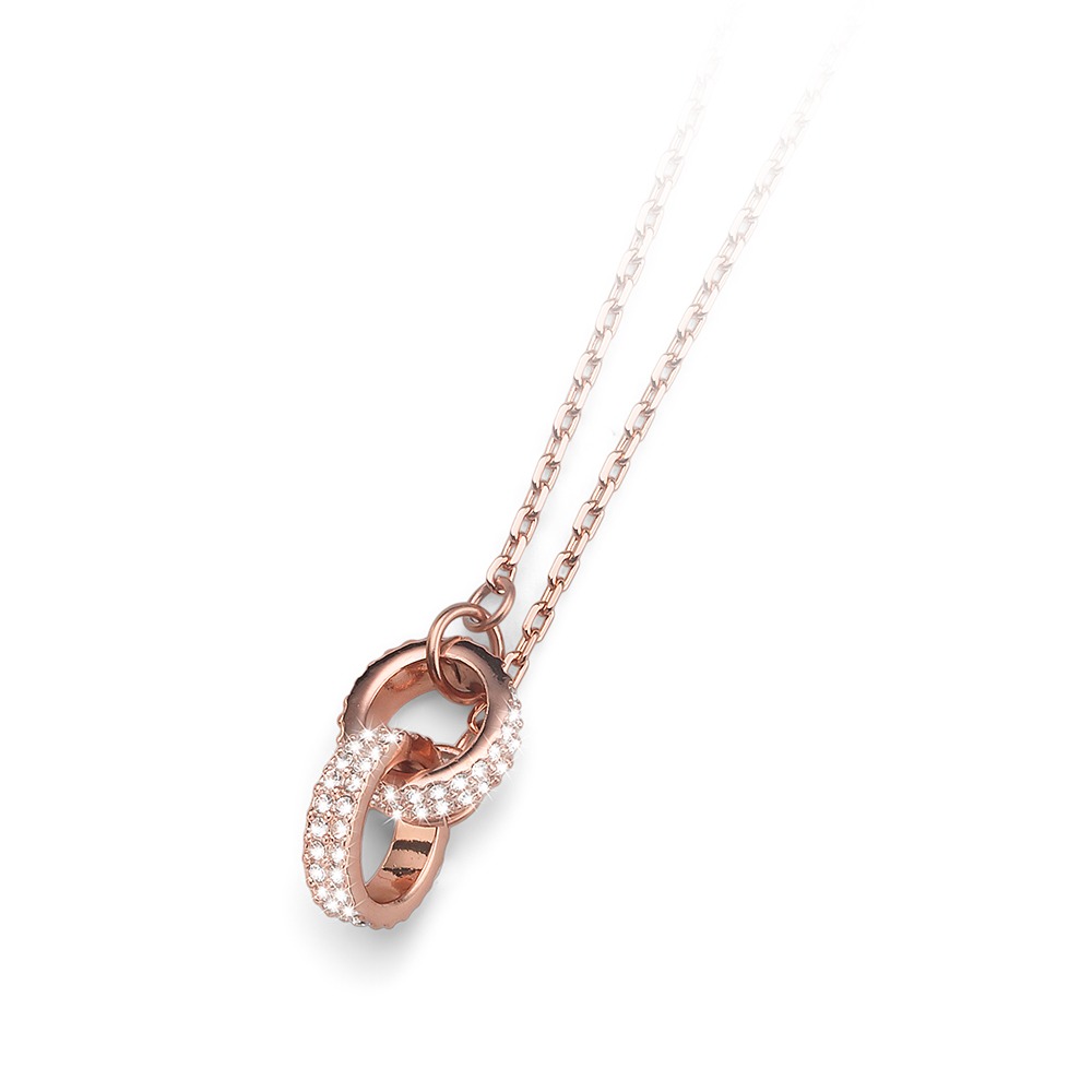 Oliver Weber Rose Gold Crystal Couple Chain