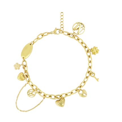 My Jewellery Bracelet Love Life Gold Plated Charm Bracelet