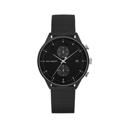 PAUL HEWITT - Chrono Line Black Sunray Black Mesh Watch