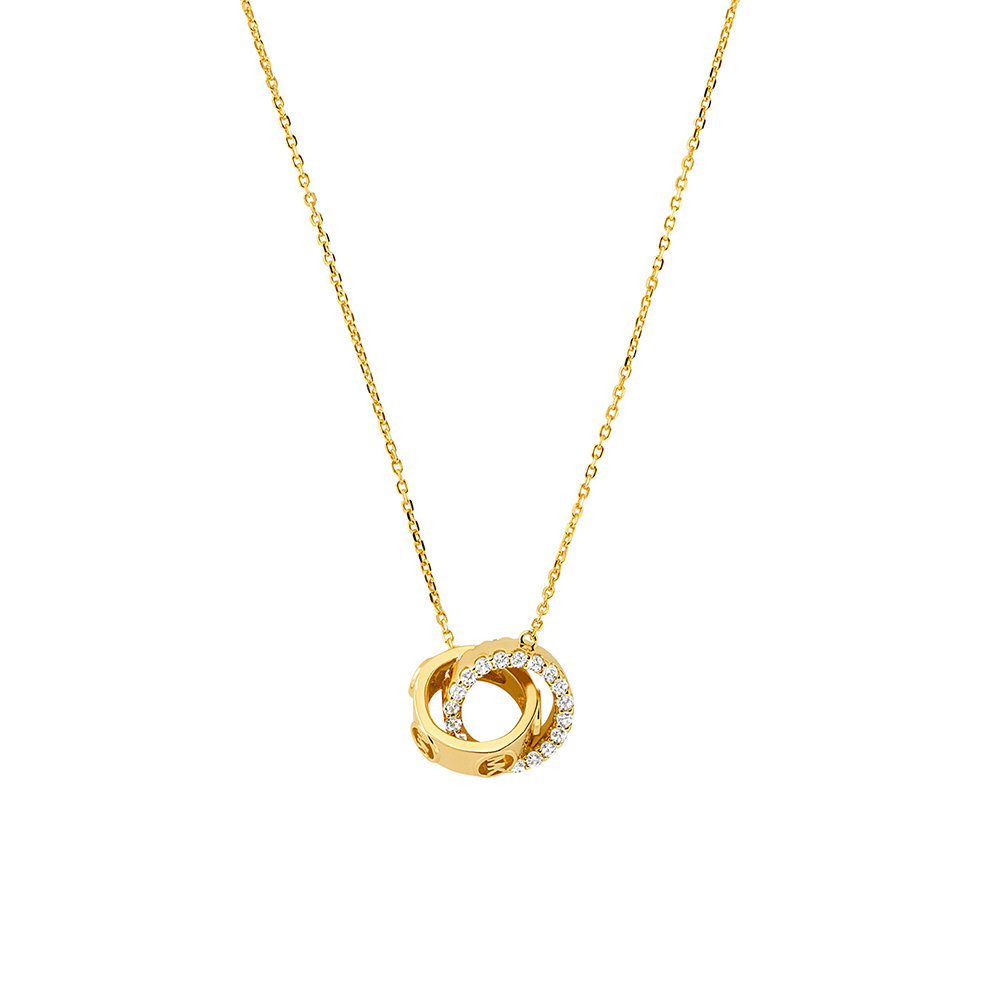 Michael Kors Women's 14k Gold-plated Sterling Silver Logo Starter Necklace